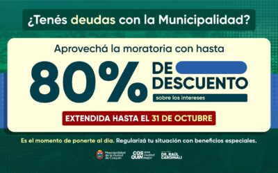 Se extiende la moratoria en Cosquín: hasta 80% de descuento sobre intereses y financiación con Tarjeta Cordobesa